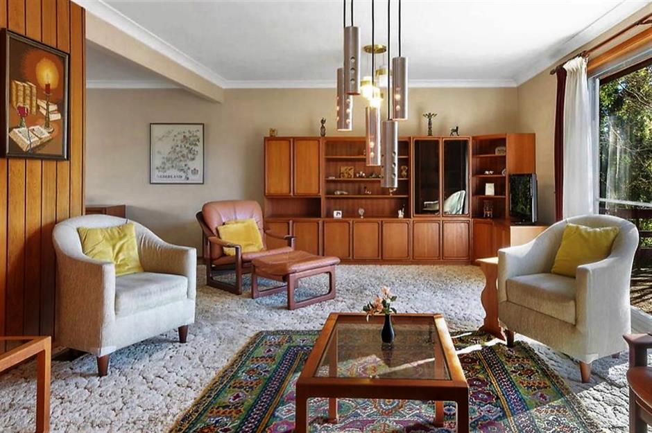 vintage living room soft colors